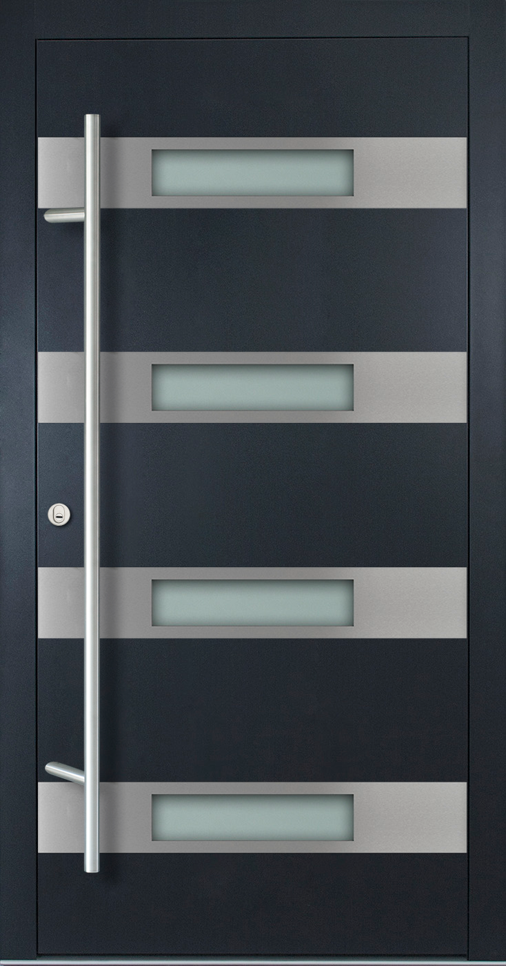 schwarze Eingangstür