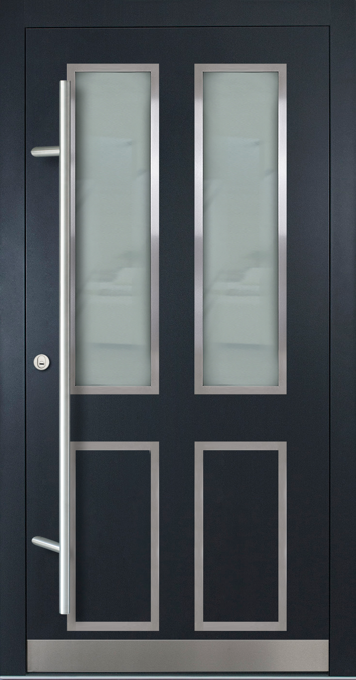 schwarze Eingangstür